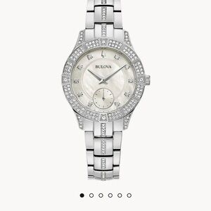 Bulova Women's Silver and White Crystal Watch - Phantom (maybe) worn ONCE
